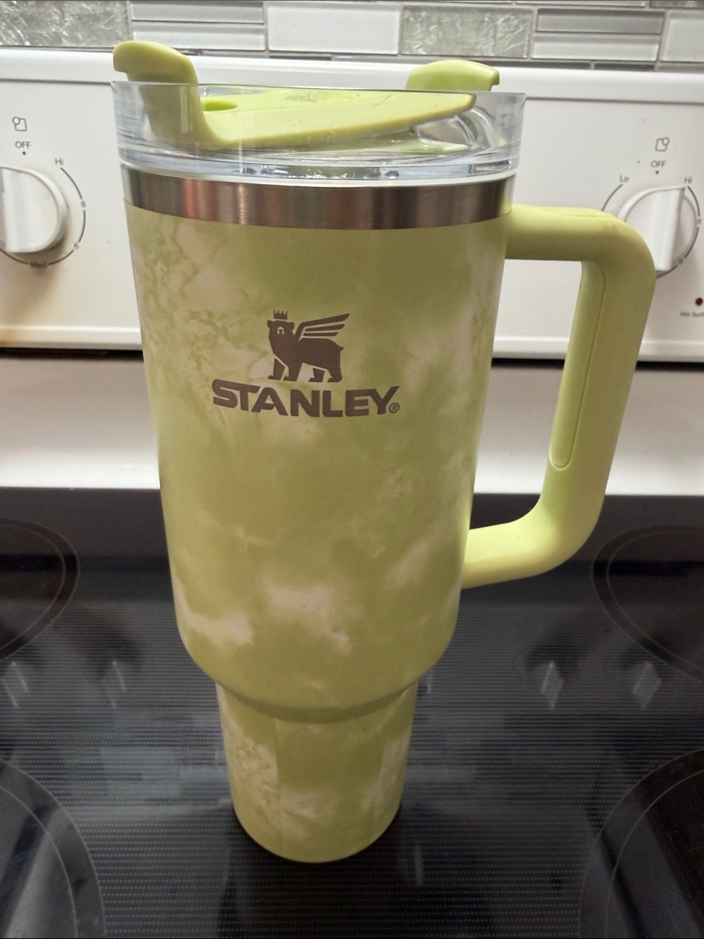 Stanley Olive Green Travel Mug with Handle